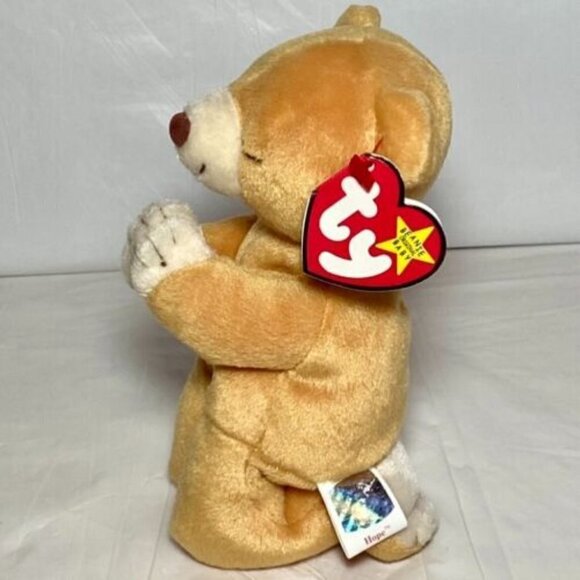Ty Beanie Baby Original Hope The Praying Bear Retired 1998/1999 Tag Errors VHTF - Picture 7 of 12
